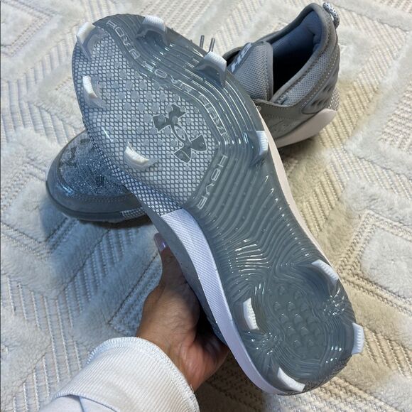 Under Armour Harper 8 Elite TPU Baseball Cleats Silver/Grey-White main image 8